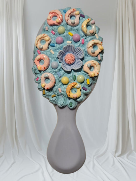 Handmade Mini  Hairbrush – Donut Theme
